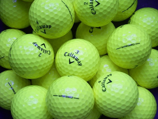 Callaway HEX Warbird Gelb Lakeballs - gebrauchte HEX Warbird Gelb Golfbälle AAAA-Qualität