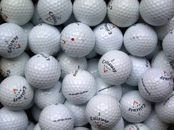 Callaway HX Hot Plus Lakeballs - gebrauchte HX Hot Plus Golfbälle AA/AAA-Qualität