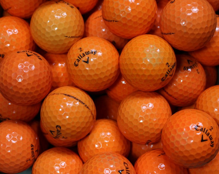 Callaway Supersoft Orange Lakeballs - gebrauchte Supersoft Orange Golfbälle AA/AAA-Qualität