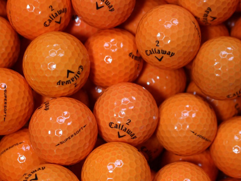 Callaway Supersoft Orange Lakeballs - gebrauchte Supersoft Orange Golfbälle AAAA-Qualität