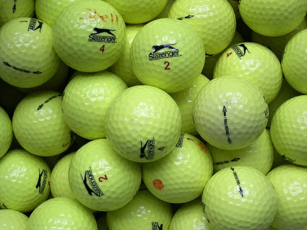 Slazenger Raw Distance Gelb Lakeballs - gebrauchte Raw Distance Gelb Golfbälle AA/AAA-Qualität