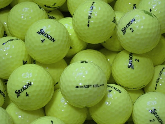 Srixon Soft Feel Gelb Lakeballs - gebrauchte Soft Feel Gelb Golfbälle AAAA-Qualität