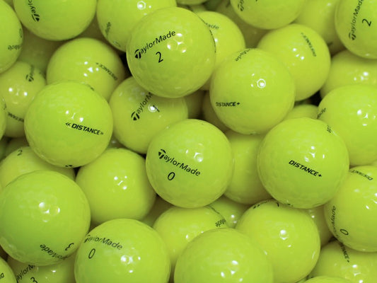 TaylorMade Distance(+) Gelb Lakeballs - gebrauchte Distance(+) Gelb Golfbälle AAAA-Qualität