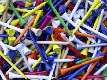 Golf Tees Bunt 2 3/4" (7,0 cm)