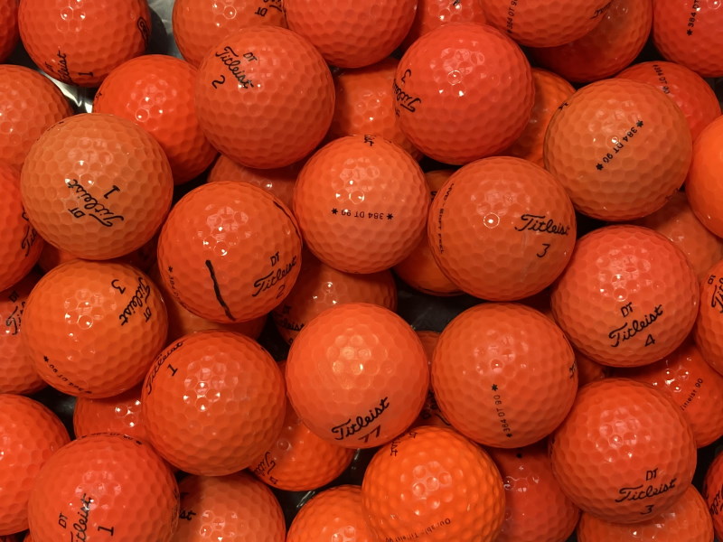 Titleist Mix Orange Lakeballs - gebrauchte Titleist Mix Orange Golfbälle AA/AAA-Qualität