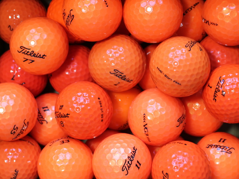 Titleist Mix Orange Lakeballs - gebrauchte Titleist Mix Orange Golfbälle AAAA-Qualität