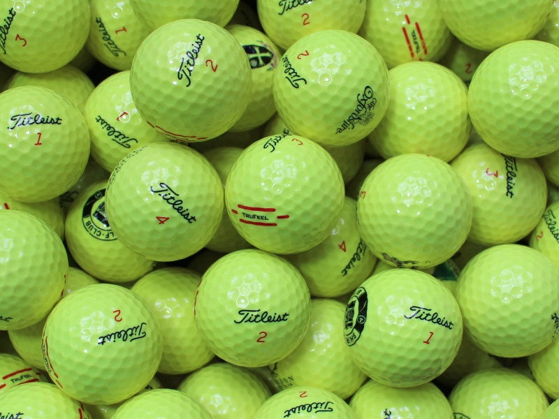 Titleist TruFeel Gelb Lakeballs - gebrauchte TruFeel Gelb Golfbälle AAAA-Qualität
