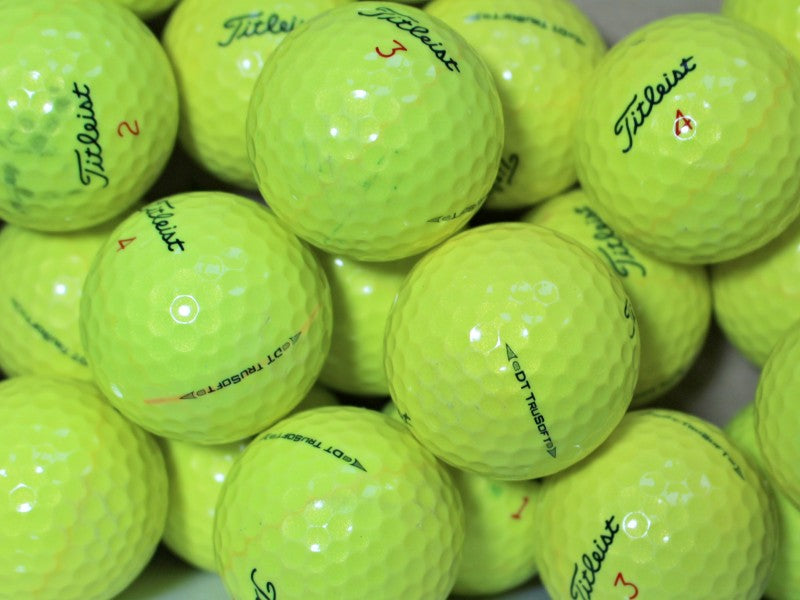 Titleist DT TruSoft Gelb Lakeballs - gebrauchte DT TruSoft Gelb Golfbälle AA/AAA-Qualität