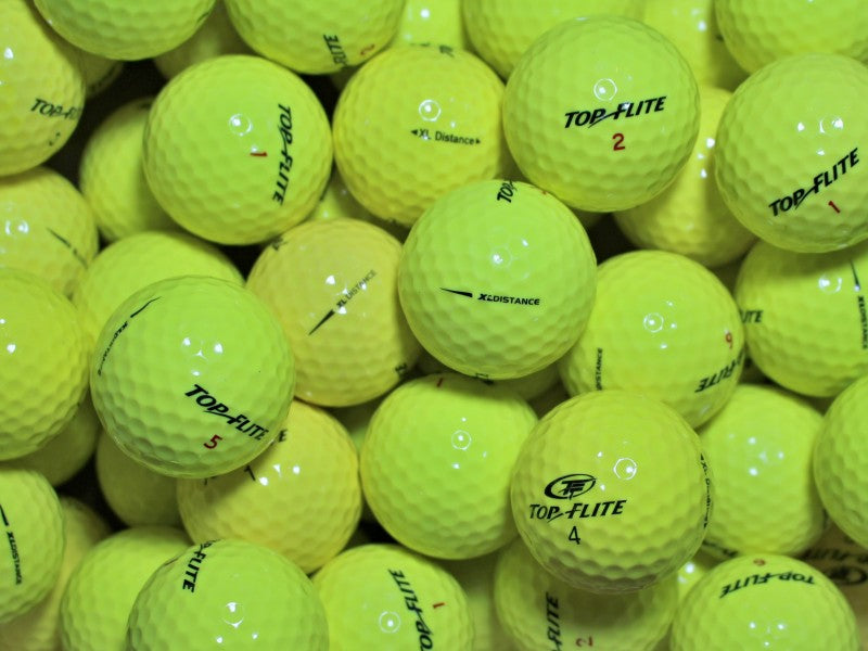 Top-Flite XL Distance Gelb Lakeballs - gebrauchte XL Distance Gelb Golfbälle AAAA-Qualität