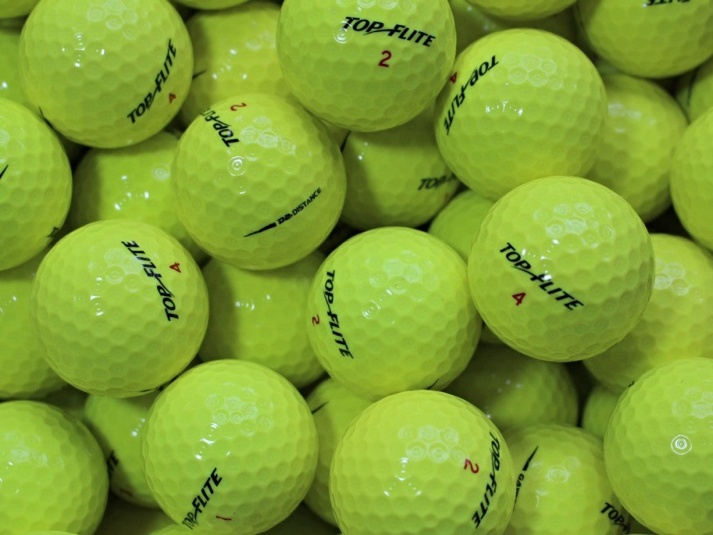 Top-Flite D2 Mix Gelb Lakeballs - gebrauchte D2 Mix Gelb Golfbälle AAAA-Qualität