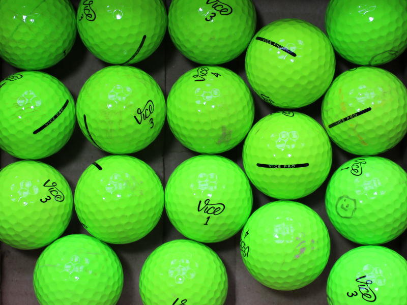 Vice Pro Neon Lime Lakeballs - gebrauchte Pro Neon Lime Golfbälle AA/AAA-Qualität