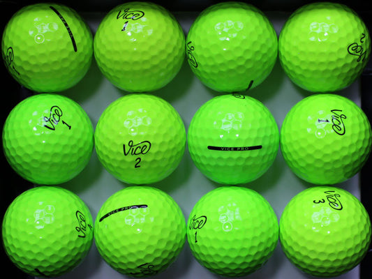 Vice Pro Neon Lime Lakeballs - gebrauchte Pro Neon Lime Golfbälle AAAA-Qualität