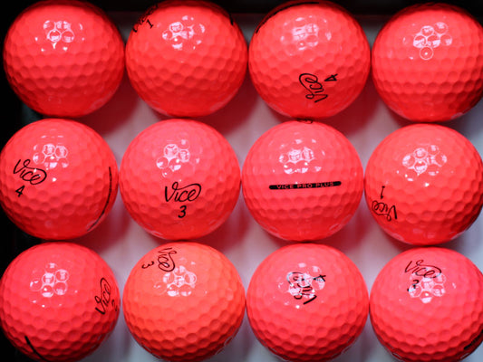Vice Pro Plus Red Lakeballs - gebrauchte Pro Plus Red Golfbälle AAAA-Qualität