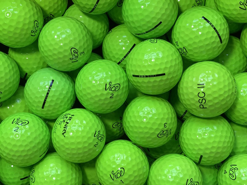Vice Pro Soft Lime Lakeballs - gebrauchte Pro Soft Lime Golfbälle AAAA-Qualität