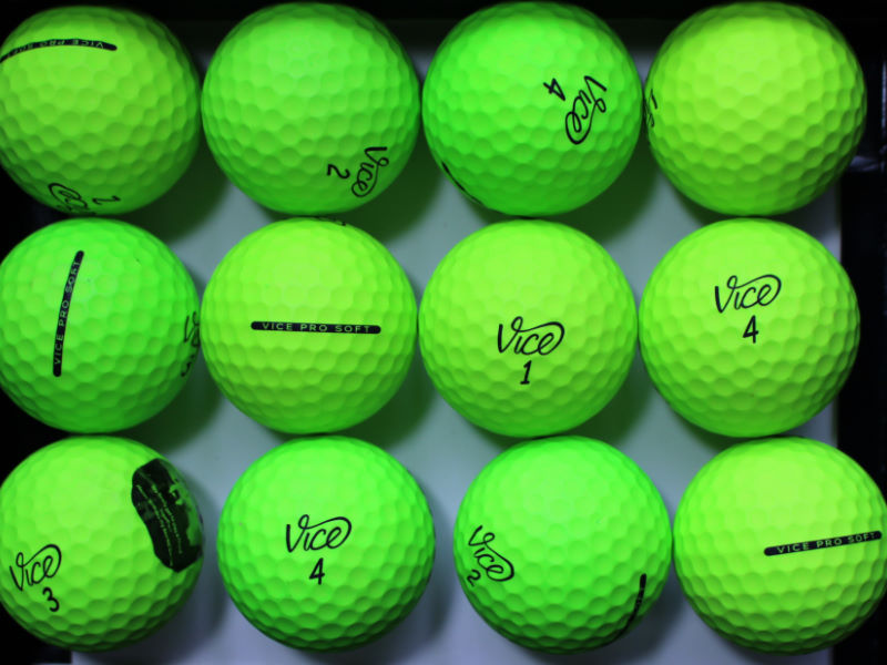 Vice Pro Soft Lime Matt Lakeballs - gebrauchte Pro Soft Lime Matt Golfbälle AAAA-Qualität