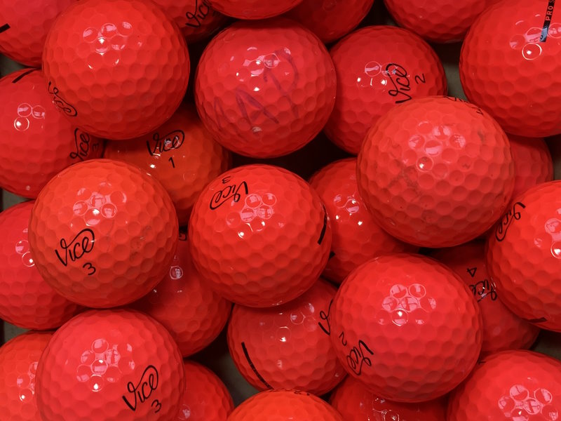 Vice Pro Soft Red Lakeballs - gebrauchte Pro Soft Red Golfbälle AA/AAA-Qualität