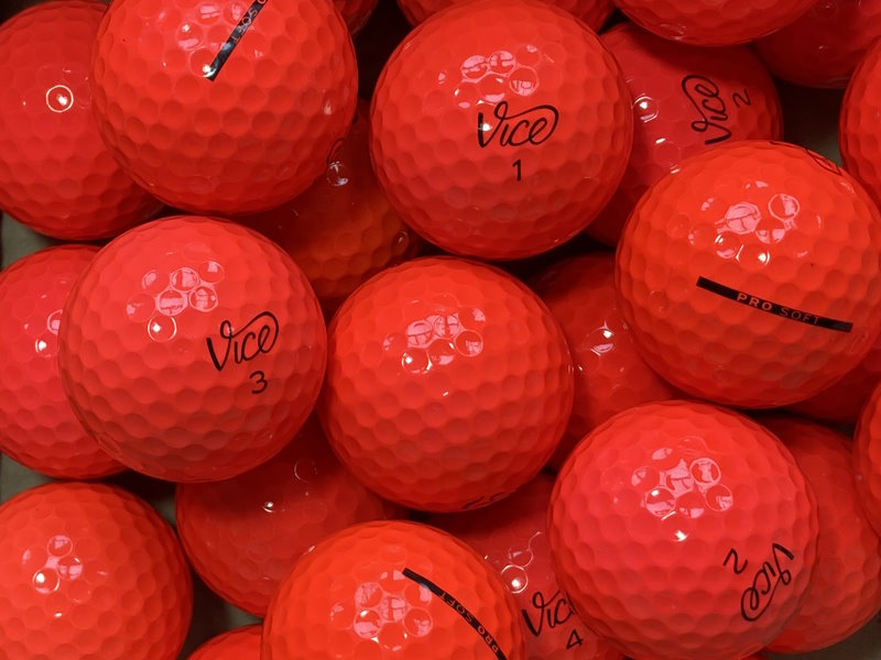 Vice Pro Soft Red Lakeballs - gebrauchte Pro Soft Red Golfbälle AAAA-Qualität