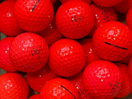 Vice Pro Soft Red Lakeballs - gebrauchte Pro Soft Red Golfbälle AAAA-Qualität