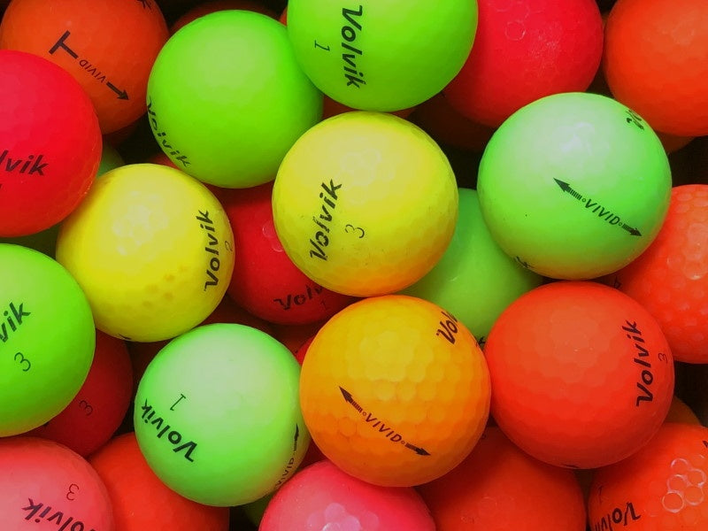 Volvik Vivid Bunt Lakeballs - gebrauchte Vivid Bunt Golfbälle AA/AAA-Qualität