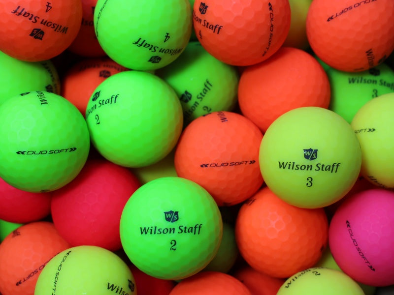 Wilson Duo Soft Matt Bunt Lakeballs - gebrauchte Duo Soft Matt Bunt Golfbälle AAAA-Qualität